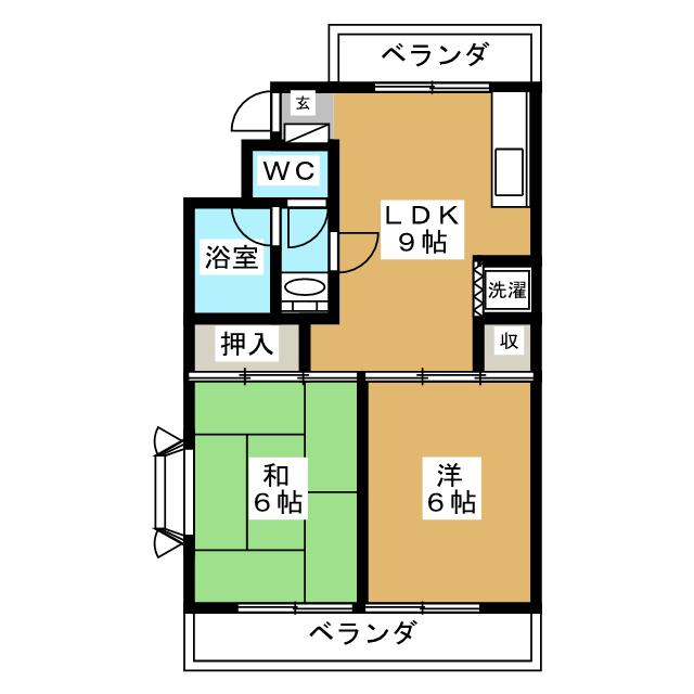 ヒルトップマンション石原の間取り