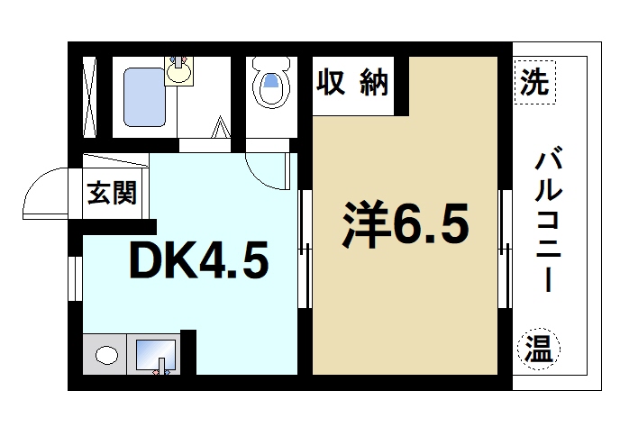 奈良市北之庄町のマンションの間取り