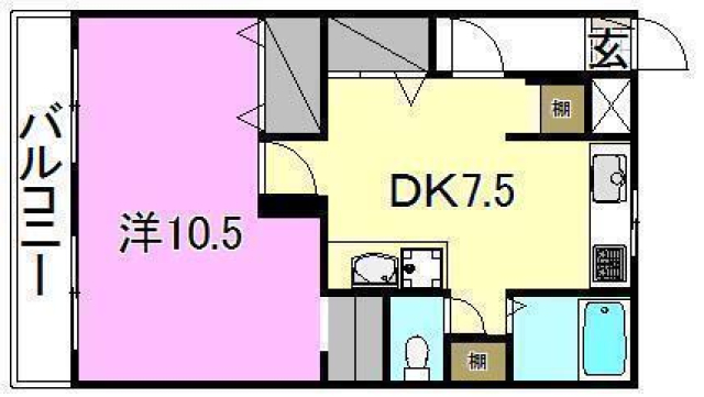 松山市北条のマンションの間取り