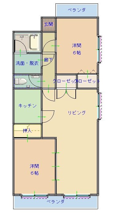 コーポ瓊の浦の間取り