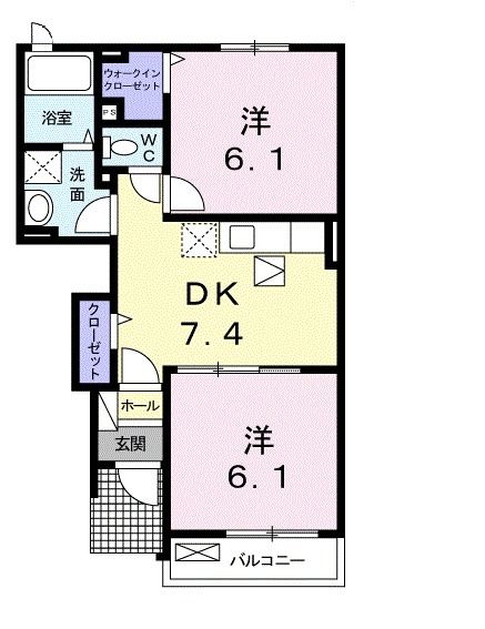 メゾンハナブサIIの間取り