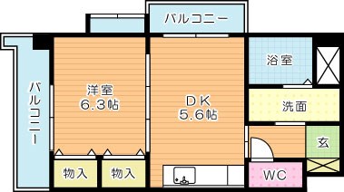 ＦＡＲＯ戸畑駅前マンションの間取り