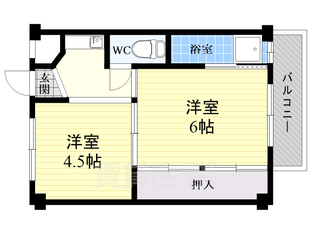 ビレッジハウス法善寺の間取り