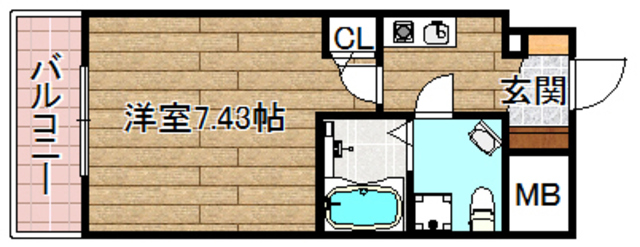 高槻市野見町のマンションの間取り