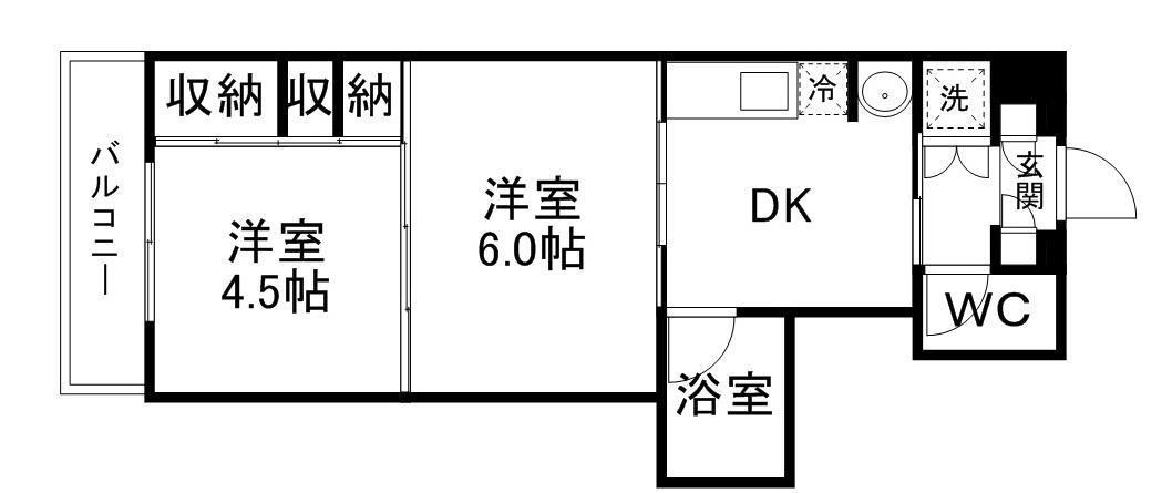 クレスト連坊の間取り