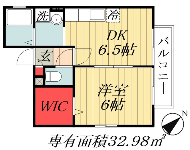 市川市本行徳のアパートの間取り