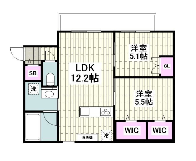 横浜市西区戸部町のマンションの間取り