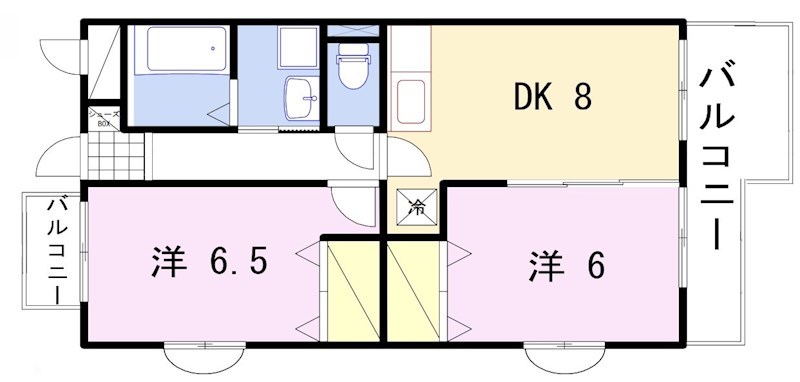 姫路市中地のマンションの間取り