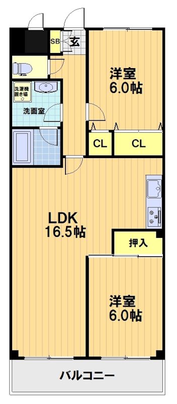 リバーサイド・橋忠の間取り