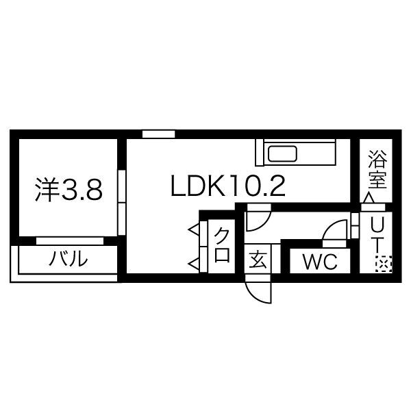 名古屋市南区鳥栖のアパートの間取り