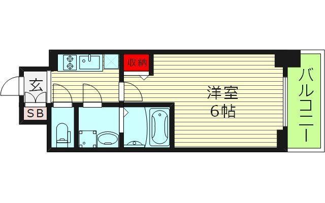 大阪市東成区大今里西のマンションの間取り