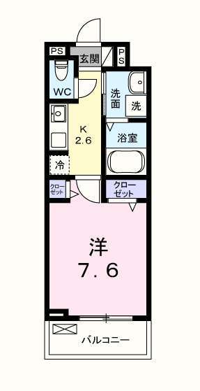 西多摩郡瑞穂町大字武蔵のアパートの間取り