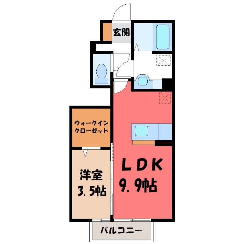 セジュール・オリヴィエ Bの間取り