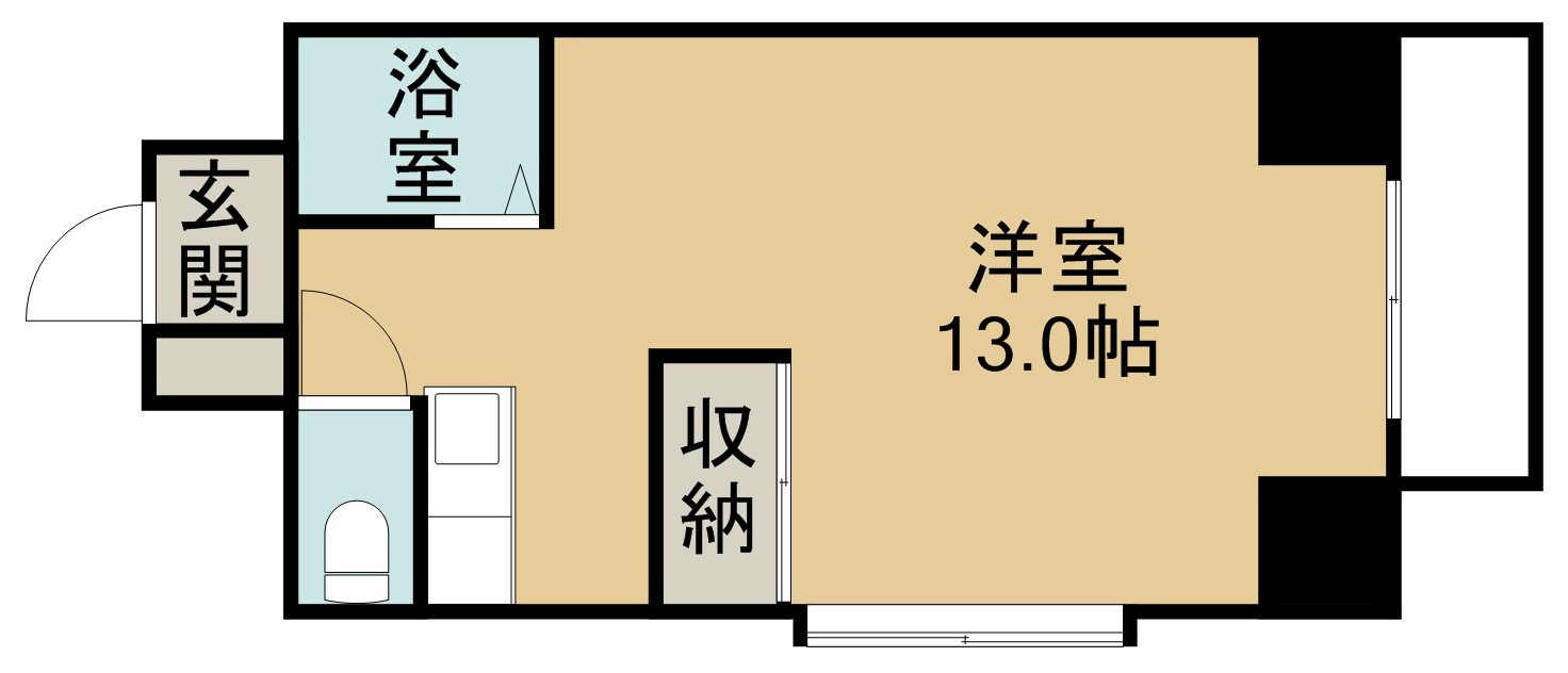 鹿児島市上之園町のマンションの間取り