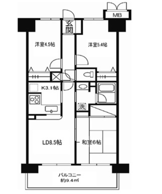 葛飾区立石のマンションの間取り