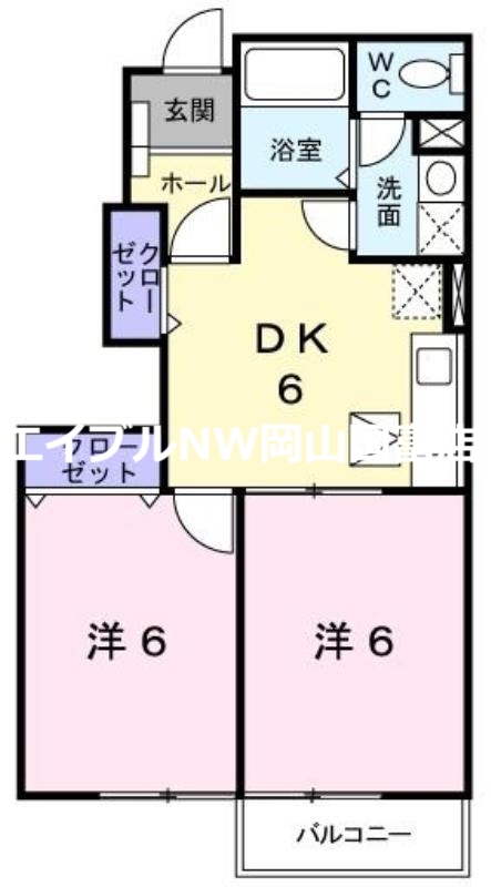 ポポラーレ　リヴの間取り