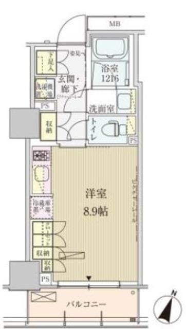 港区赤坂のマンションの間取り