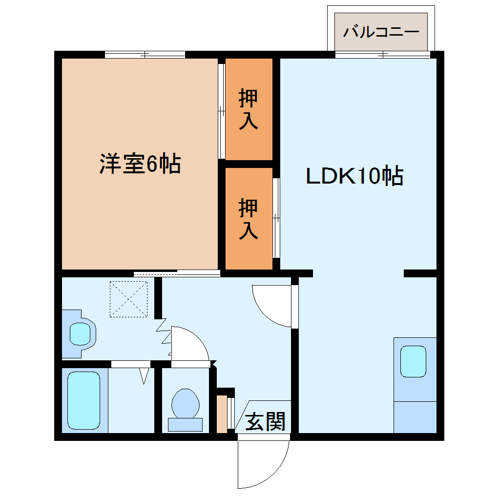 フォーブル三重B_間取り_0