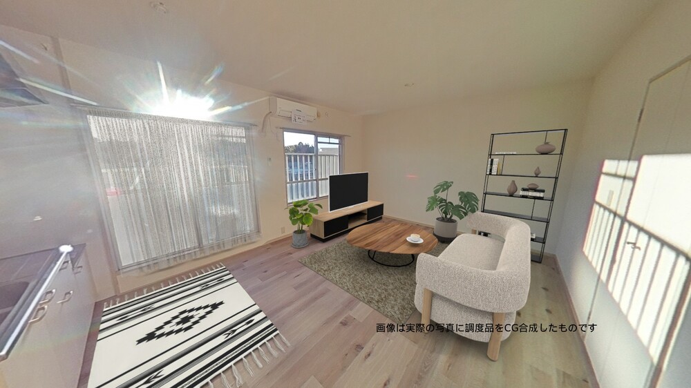 居室・リビング　南西向きリビングダイニングキッチン12帖☆バルコニーに繋がる