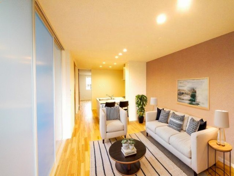 居室・リビング　CGで家具等を配置したもので家具等は含まれません