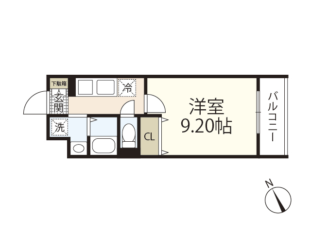 JRBハイツ矢賀駅前の間取り写真