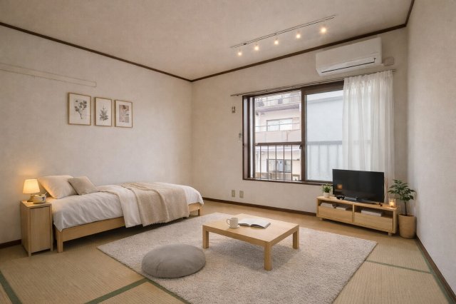 居室・リビング　家具配置イメージ画像です。