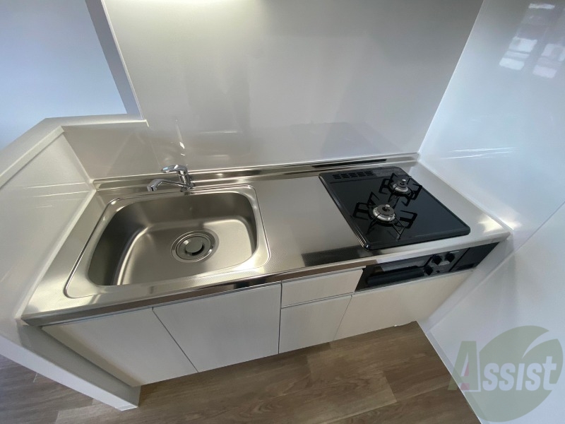 キッチン　２口システムキッチンなので、すぐお料理に使えます！