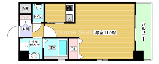 地下鉄中央線 弁天町駅 徒歩6分 10階建 築20年の間取り写真
