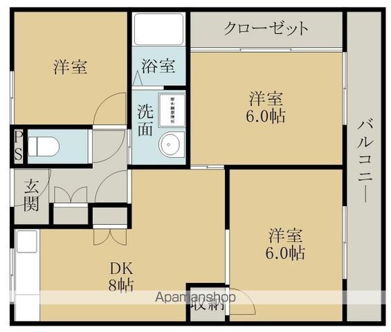 共立マンション小松里の間取り写真