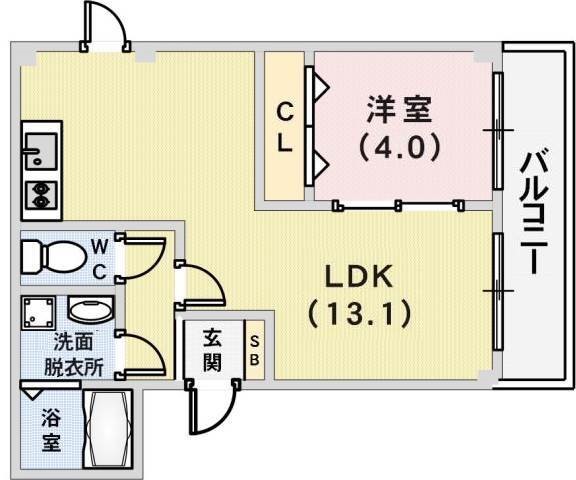アヴァンティ三宮の間取り写真