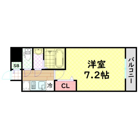 プレサンス大国町ラヴェニールの間取り写真
