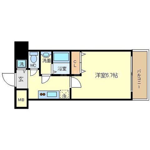 シャルマンフジ大阪城南の間取り写真