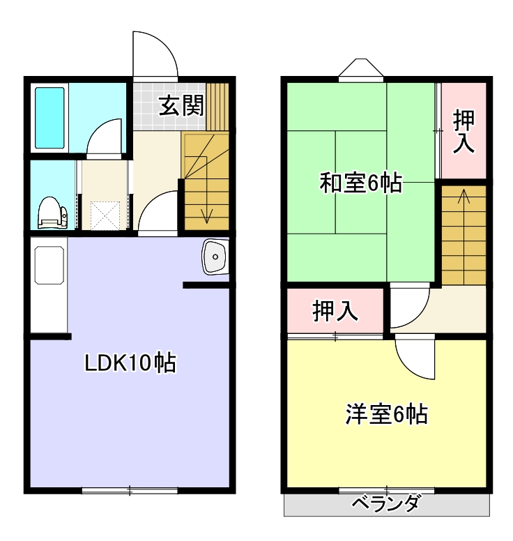 メイプルハイツAAの間取り