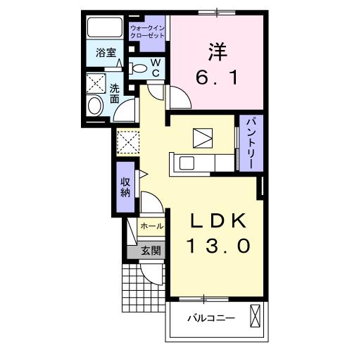 吉野川市鴨島町喜来のアパートの間取り