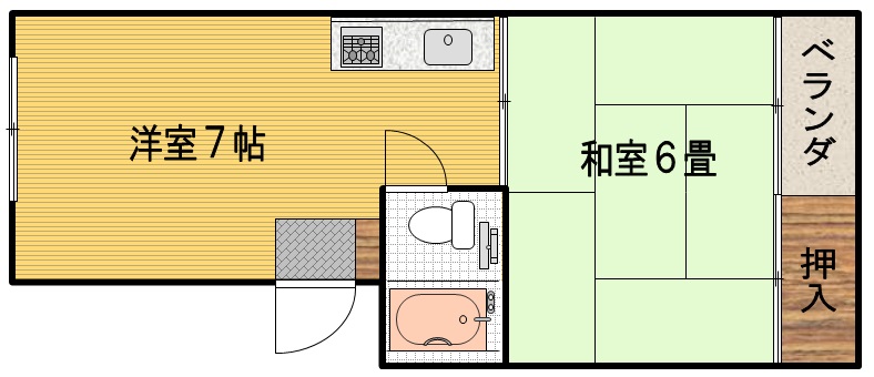 コーポ永和　楽間A棟A棟の間取り