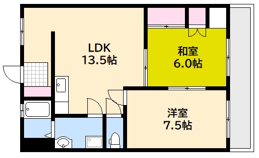 広島市西区南観音のマンションの間取り