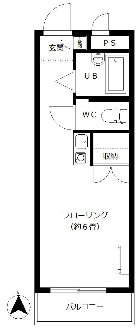 東京都新宿区戸山１（マンション）の賃貸物件の間取り