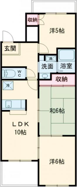 京都市西京区桂千代原町のマンションの間取り