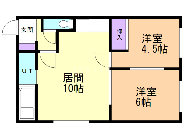 札幌市東区北十四条東のマンションの間取り