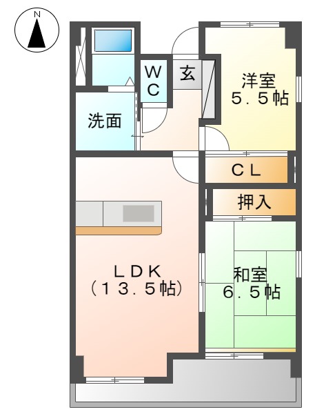 Ｃ・Ｙ・ＷＥＳＴ２０５の間取り