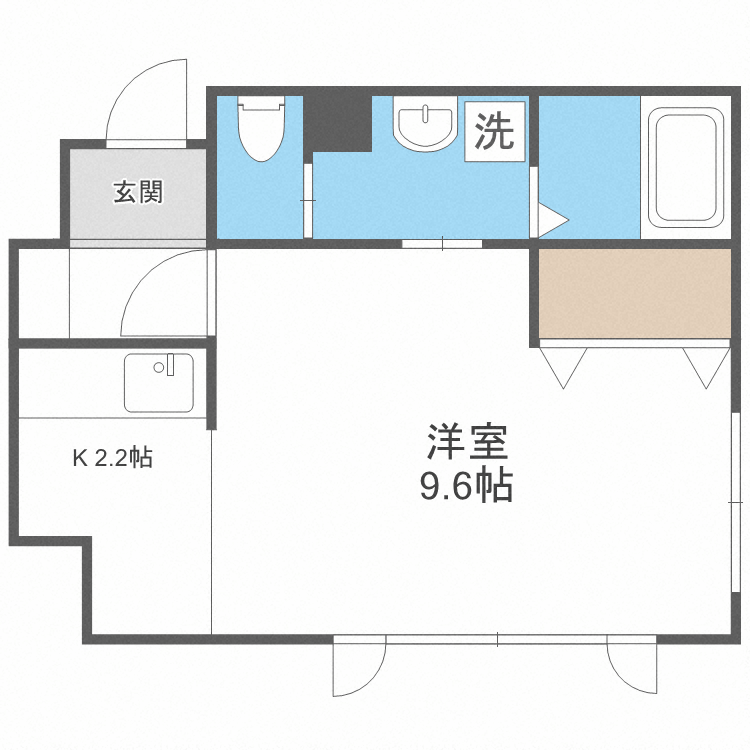 北海道札幌市西区二十四軒四条３（アパート）の賃貸物件の間取り