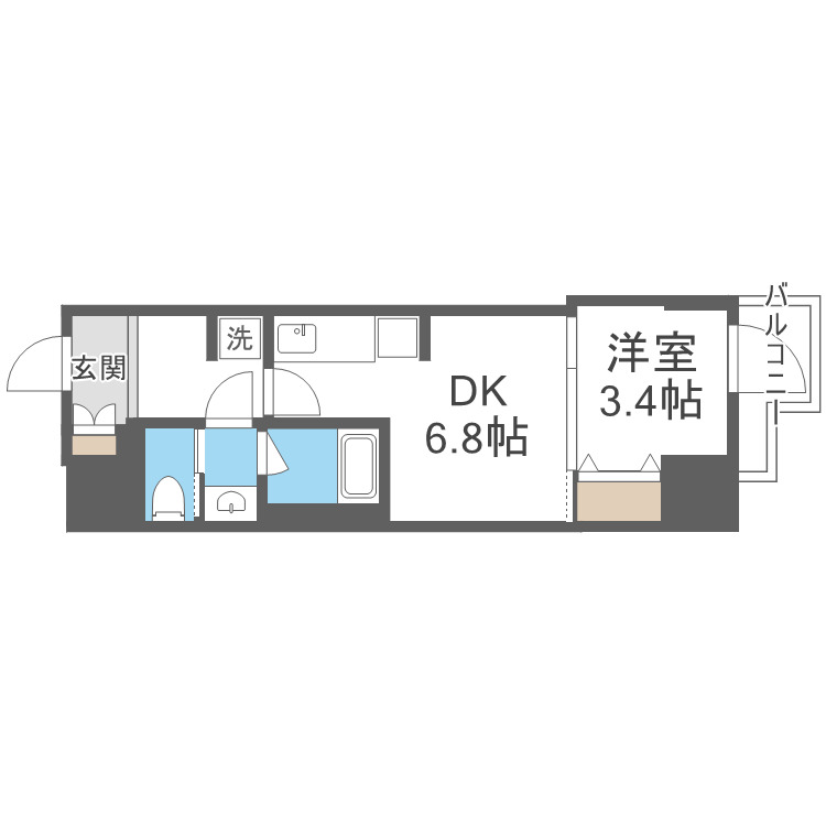 Dimora靭公園の間取り