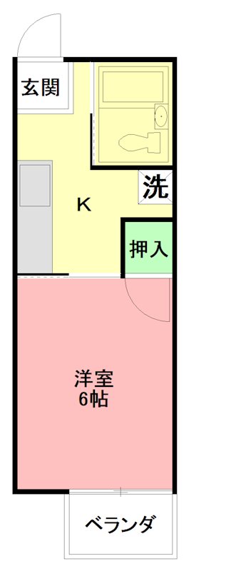 小田原市曽比のアパートの間取り