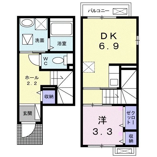 フィオーレ Cの間取り写真