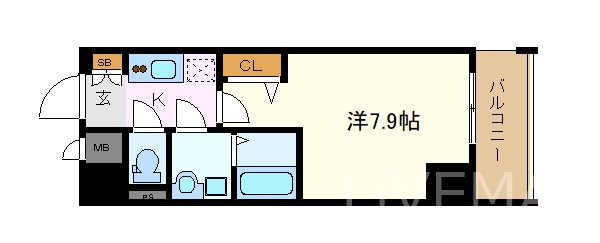 名古屋市東区泉のマンションの間取り