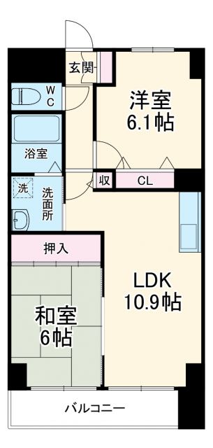 カーサシーガル壱番館の間取り