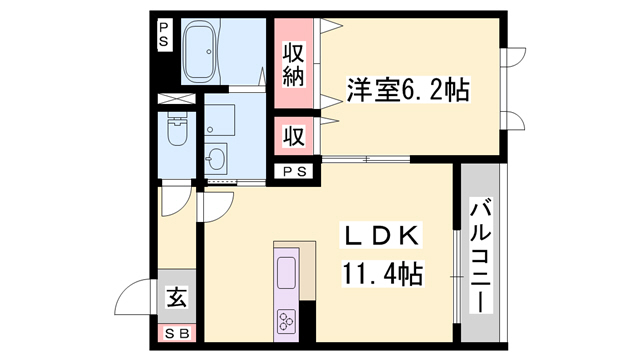 【カルムリー福崎Ｃの間取り】