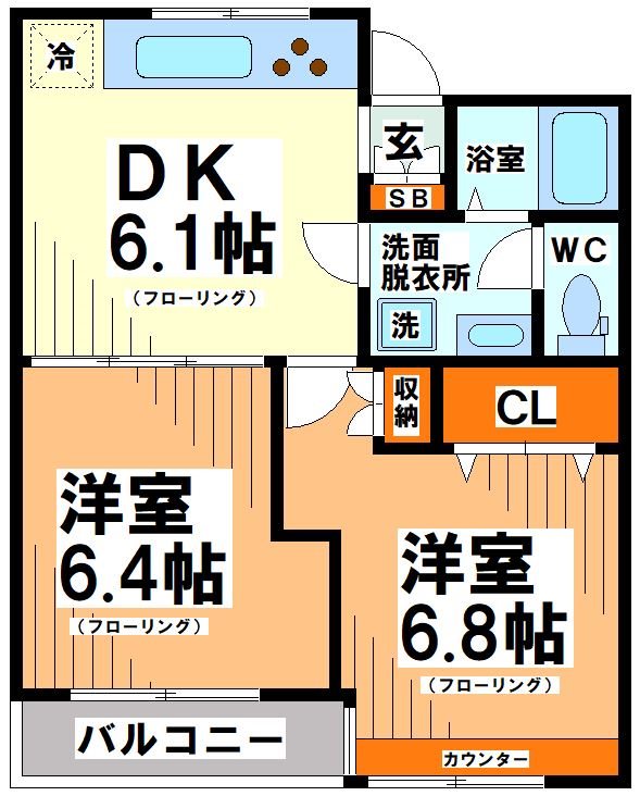 渋谷区笹塚のマンションの間取り