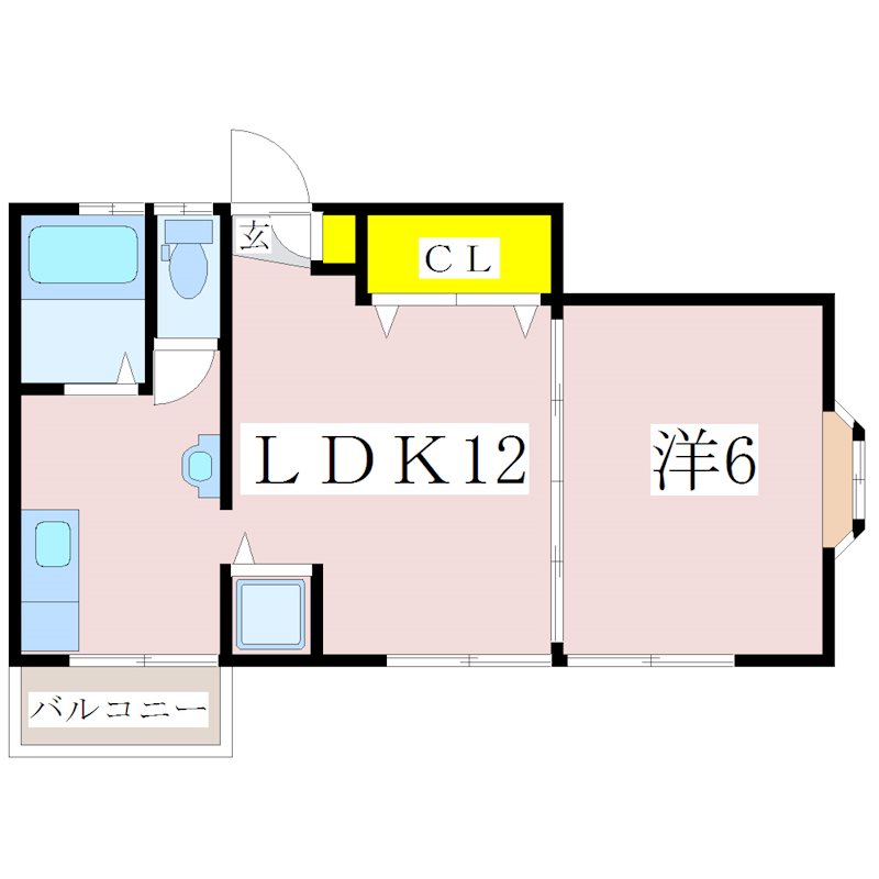 鹿児島市上之園町のマンションの間取り