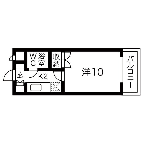 札幌市中央区南十五条西のマンションの間取り